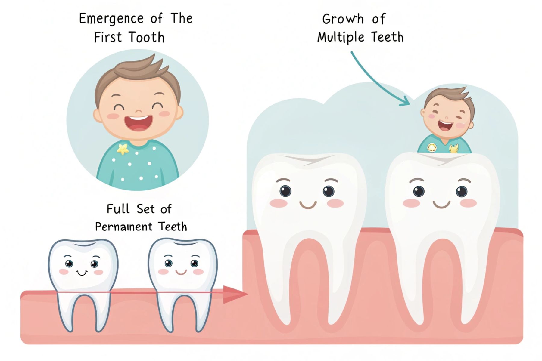 En este momento estás viendo Las etapas del crecimiento dental en bebés: qué esperar