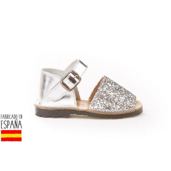 Sandalia piel glitter tipo ibicenca fabricada en españa-ALM-199 - Imagen 9