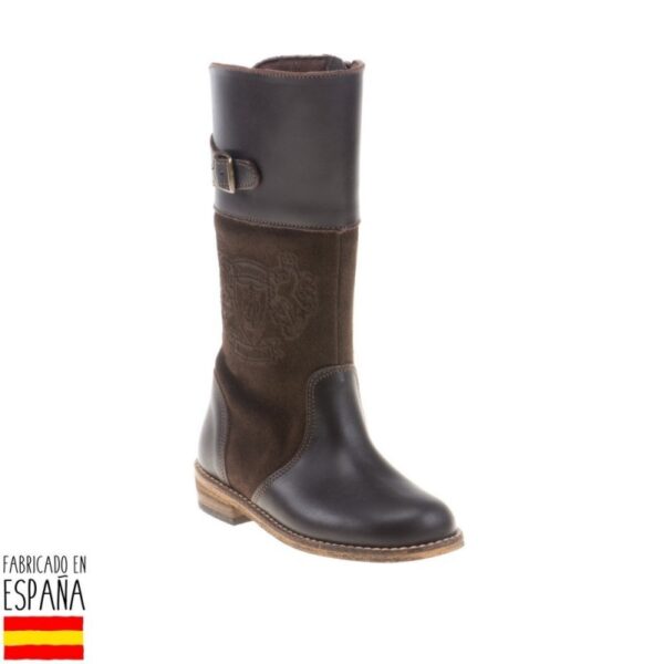 Botines piel napa-afelpado detalle hebilla-ALM-646 - Imagen 2