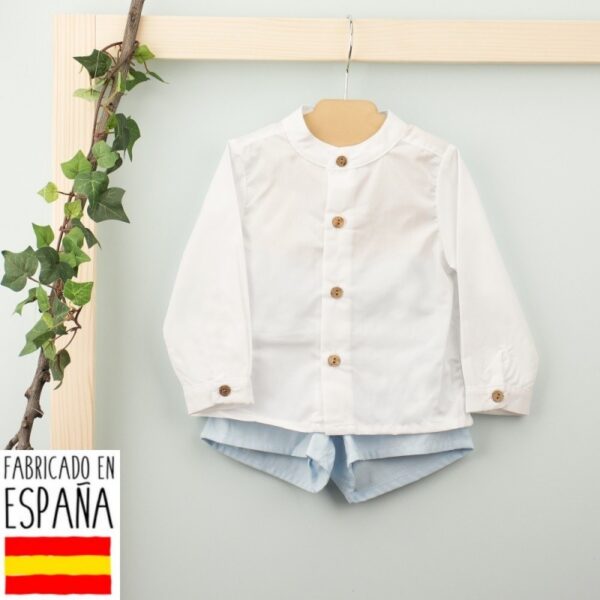 Conjunto camisa cuello mao cerdeña BABIDÚ - Imagen 9