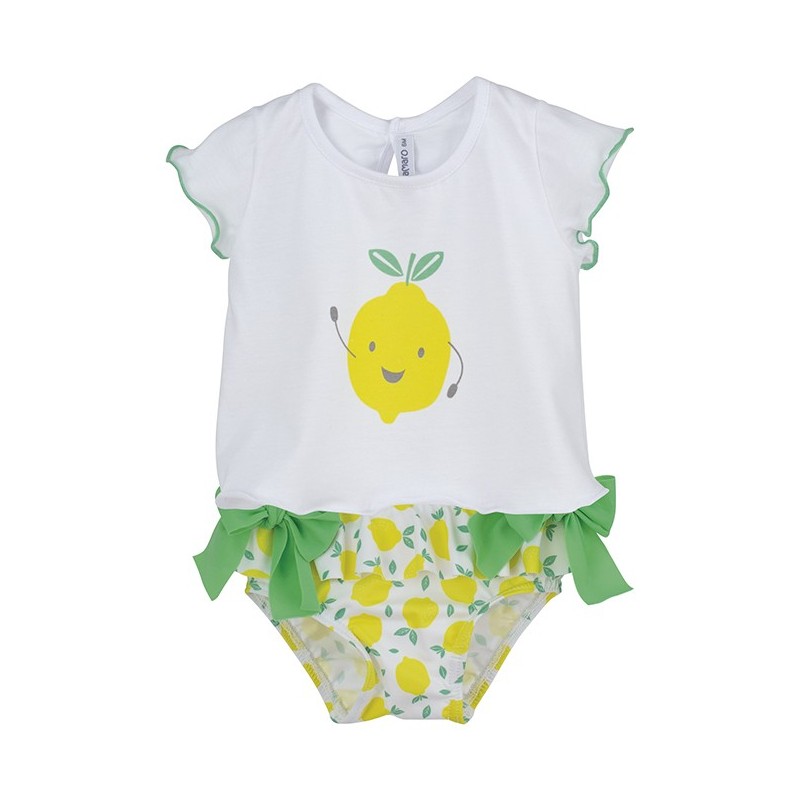 Conjunto baño bebé niña Limones Calamaro Baby