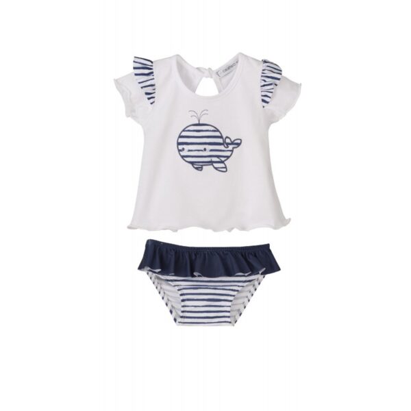 Conjunto baño culetín Ballena Calamaro Baby