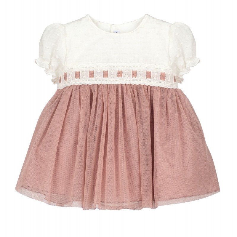 Conjunto vestido ceremonia capota Síbaris Calamaro Baby