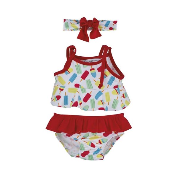 Conjunto baño 3 piezas top, culetín y diadema polos-ALM-23501-Calamaro Baby - Imagen 2