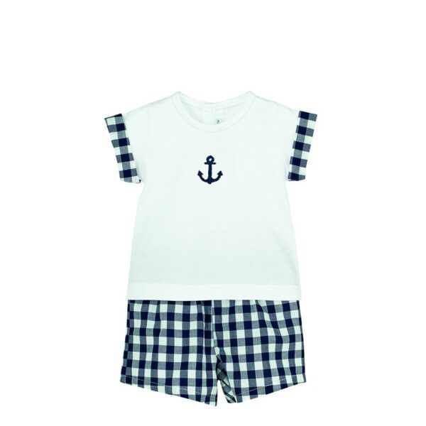 Conjunto corto bebé camiseta manga corta y short Bali-Calamaro Baby - Imagen 2