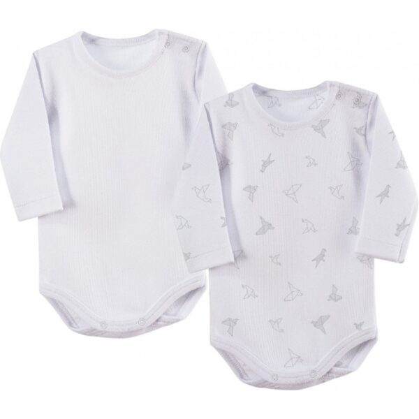Pack 2 Bodies Manga Larga Origami - Calamaro Baby - Imagen 2