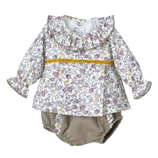 pololo excellentt cuello volante floral Calamaro Baby - Imagen 2