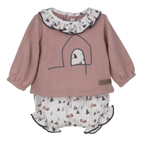 Conjunto pololo Terra cuello volante Calamaro Baby