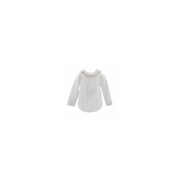 Camisa manga larga detalle cuello y  bajo puntilla-ALM-BGI05534 - Imagen 2