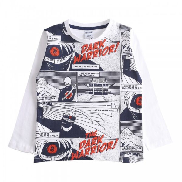 Camiseta dialogo the dark warrior algodón 100% - Newness - JBI67269 - Imagen 3