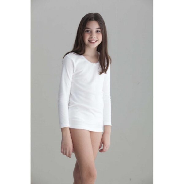 Camiseta interior niña afelpada m/l-ALM-7010-Punt Nou Sport