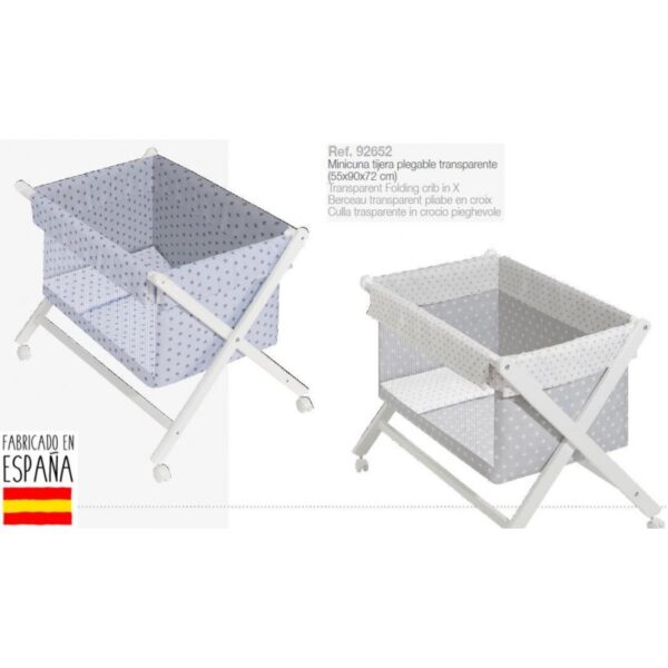 Minicuna madera transparente modelo agua marina-Interbaby - Imagen 4