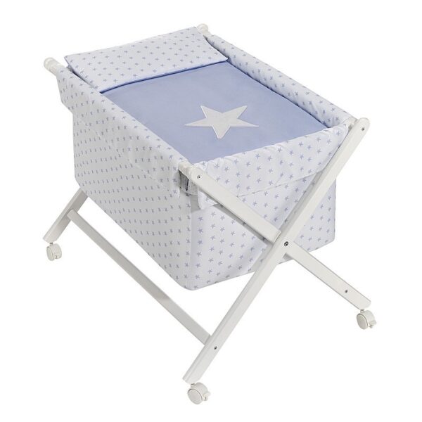 Minicuna tijera madera estrella bordada - Imagen 2
