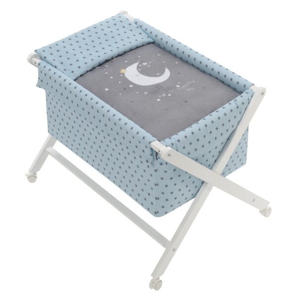 Minicuna tijera madera plegable modelo luna universo Interbaby - Imagen 2