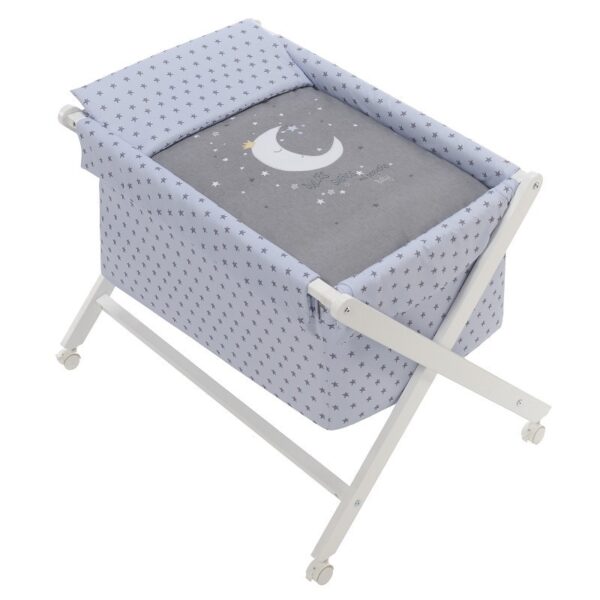 Minicuna tijera madera plegable modelo luna universo Interbaby - Imagen 3