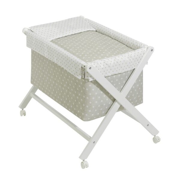 Minicuna Tijera Madera Blanca Modelo Star - Imagen 4