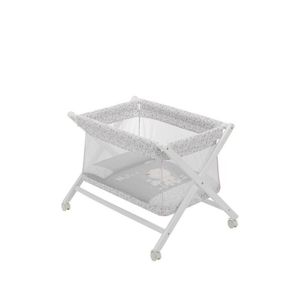 Minicuna transparente +textil tijeras modelo nature -Interbaby