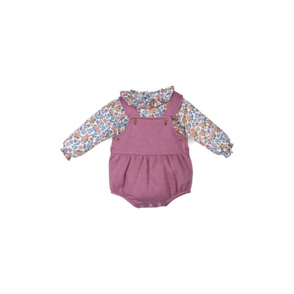 Conjunto de 2 piezas peto tirantes bebé niña-30119-Tony Bambino
