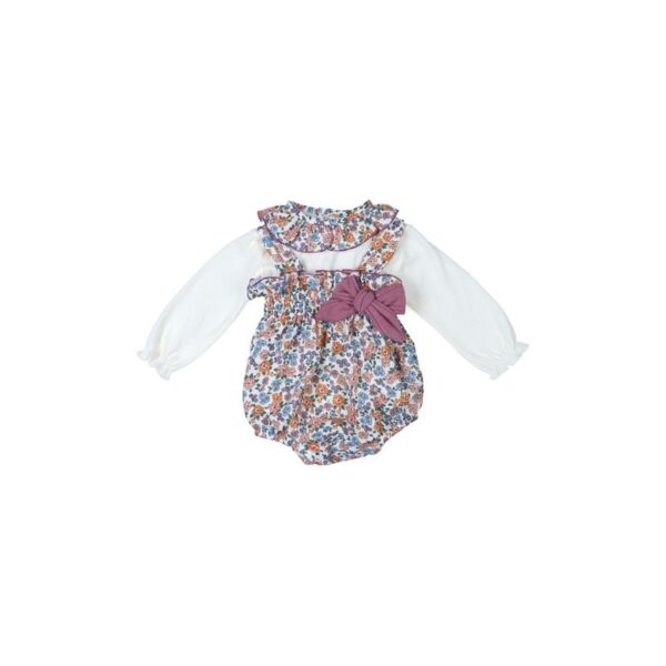 Conjunto 2 piezas peto tirantes bebé niña-30124-Tony Bambino