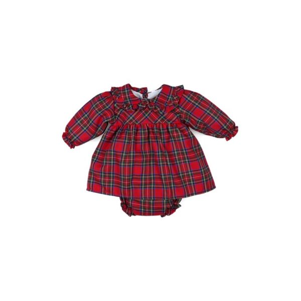 Conjunto 2 piezas vestido tartán bebé 30125-Tony Bambino