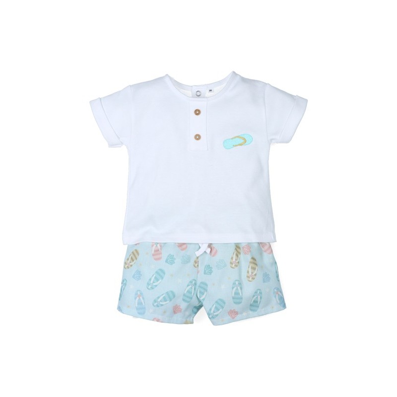 Conjunto corto 2 piezas bebé niño chanclas Tony Bambino