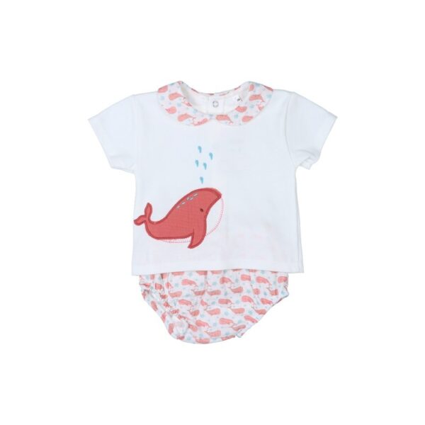 Conjunto corto 2 piezas bebé niño Ballena-30958-Tony Bambino