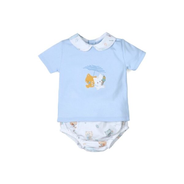 Conjunto corto bebé niño gatitos Tony Bambino