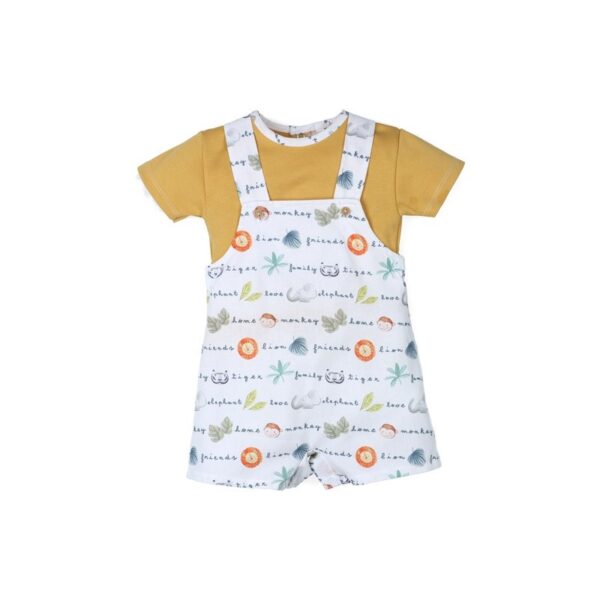 Conjunto corto peto 2 piezas bebé niño León Tony Bambino
