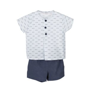 Conjunto pantalón corto Alsine bebé niño Calamaro Baby