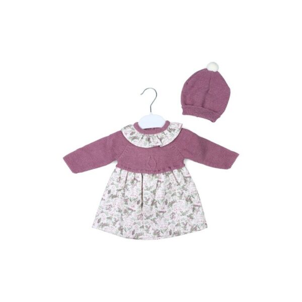 Conjunto vestido y gorro bebé niña-28538-Tony Bambino