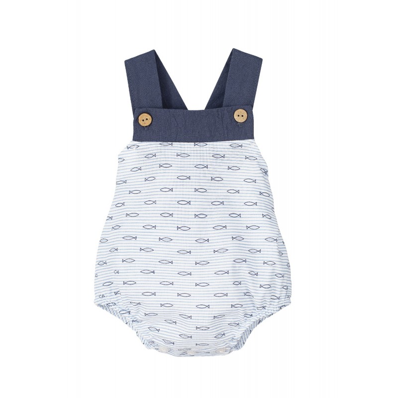 Peto corto estampado peces bebé niño Alsine Calamaro Baby
