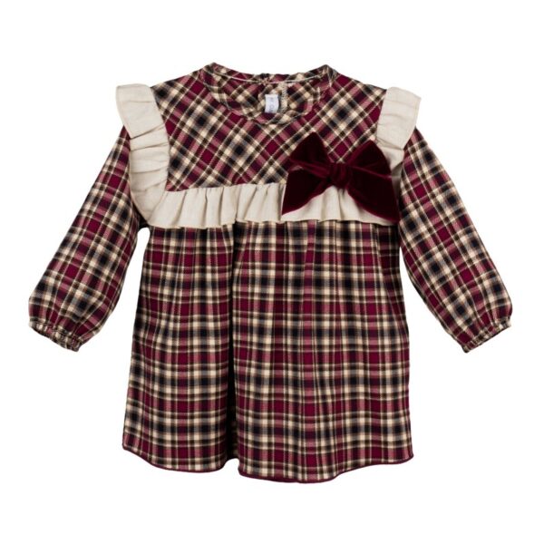 Vestido manga larga Miño niña especial navidad-21282-N-Calamaro Baby