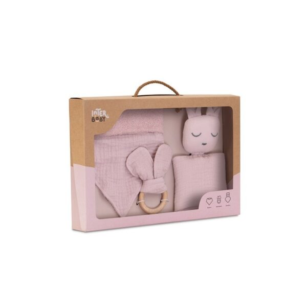 Set Dou Dou + Bandana + Mordedor Muselina Osito - Interbaby - Imagen 2