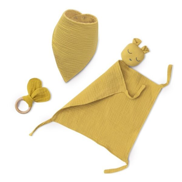 Set Dou Dou + Bandana + Mordedor Muselina Osito - Interbaby - Imagen 3
