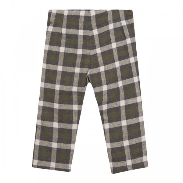 Pantalon chino cuadros verdes
