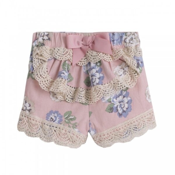 Pantalón corto para vestir detalle volantes de encaje-ALM-BGV98575 - Imagen 6