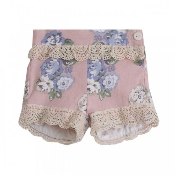Pantalón corto para vestir detalle volantes de encaje-ALM-BGV98575 - Imagen 4