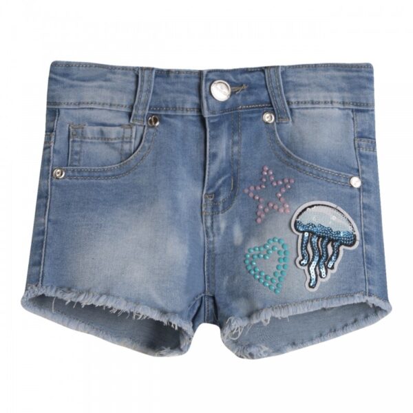 Short vaquero detalle lentejuelas - Imagen 3