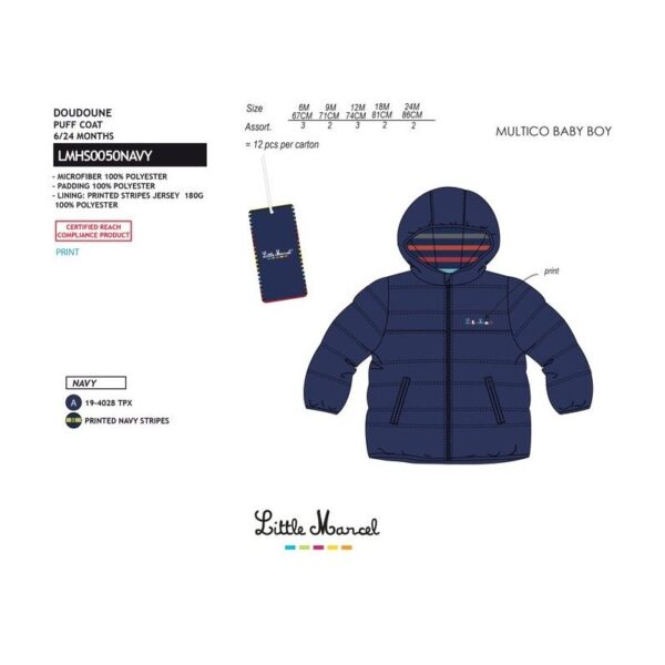 Abrigo little marcel - Little Marcel - TMBB-LMHS0050NAVY