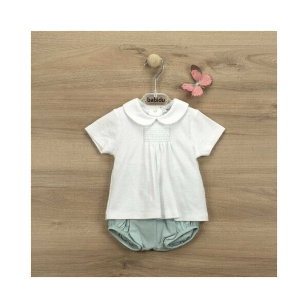 Ranita y camiseta manga corta cuello bebé Garden Babidu - Imagen 2