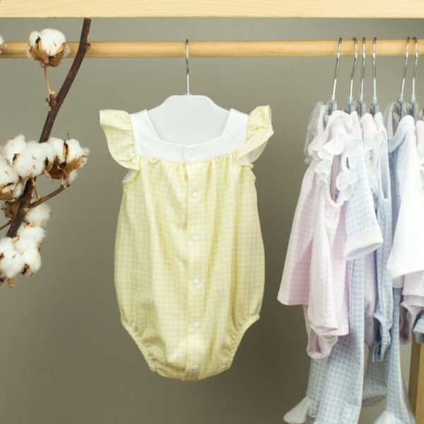 Pelele tirante volantes vichy Babidu - Imagen 2