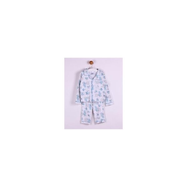 Pijama largo 2 piezas algodón con botones estampado-ALM-JBI01123 - Imagen 3