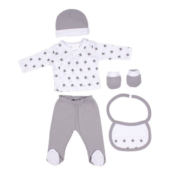 Set regalo bebe 5 piezas 100% algodón modelo estrellas talla única-ALM-SET05-Interbaby - Imagen 9