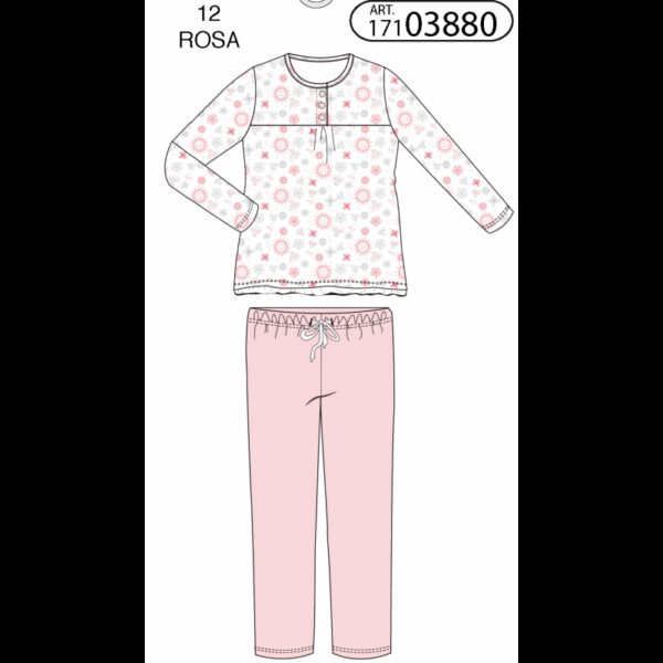 Pijama largo niña flowers-ALM-17103880-Tobogan - Imagen 2