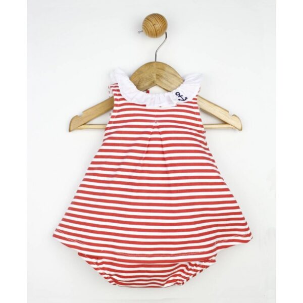Vestido cuello volante y cubrepañal Tony Bambino - Imagen 2