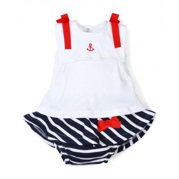 vestido desmangado estilo marinero y cubrepañal-Tony Bambino - Imagen 2