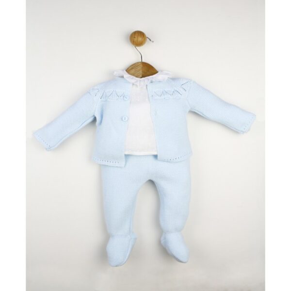 Conjunto bebé punto cuello volante Popys - Imagen 2