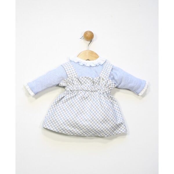 Conjunto Camiseta Cuello Volante y Pichi Estampado Cuadros Popys - Imagen 3
