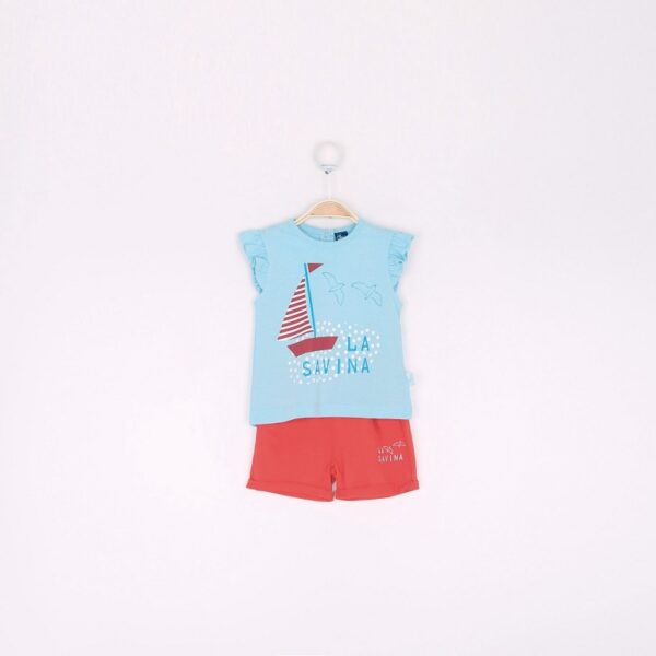 Conjunto niña pantalón corto y camiseta-ALM-191026-Street Monkey - Imagen 5