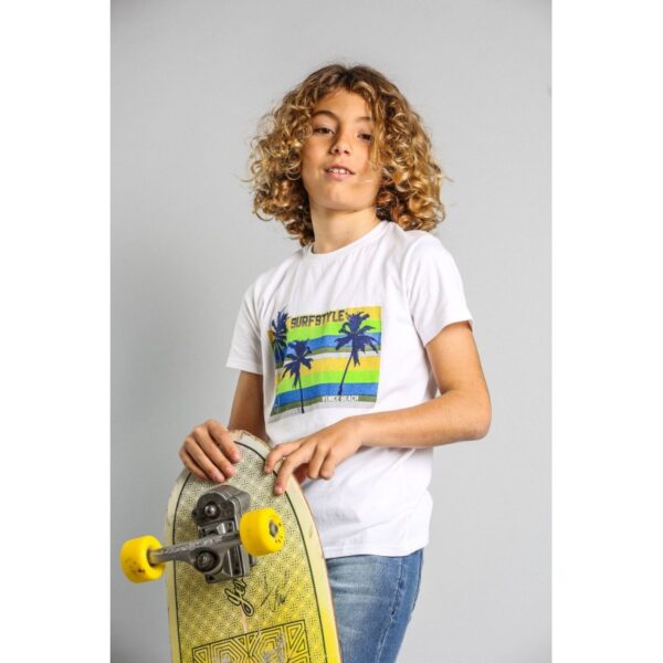 Camiseta mc niño blanca-ALM-20469-Street Monkey - Imagen 4